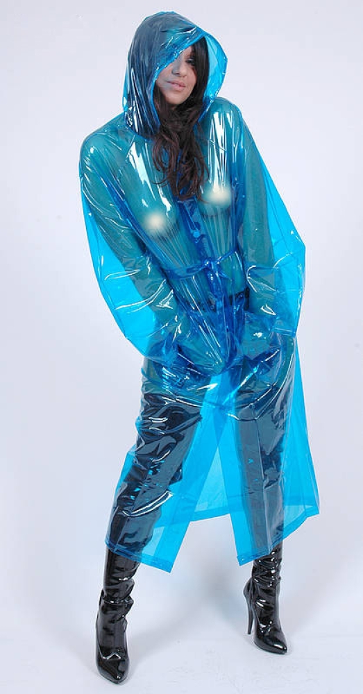 RA02 PVC Regenmantel durchsichtig glasklar