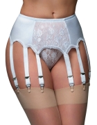 NDL10 - 10 Strap Suspender Belt Lace Front Pane